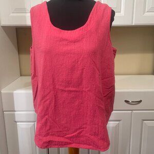 Toni Todd women pink sleeveless stretch comfort tank top shirt shell
